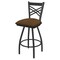 Holland Bar Stool Co 25" Swivel Counter Stool, Pewter Finish, Rein Thatch Seat X820 - alternate 1